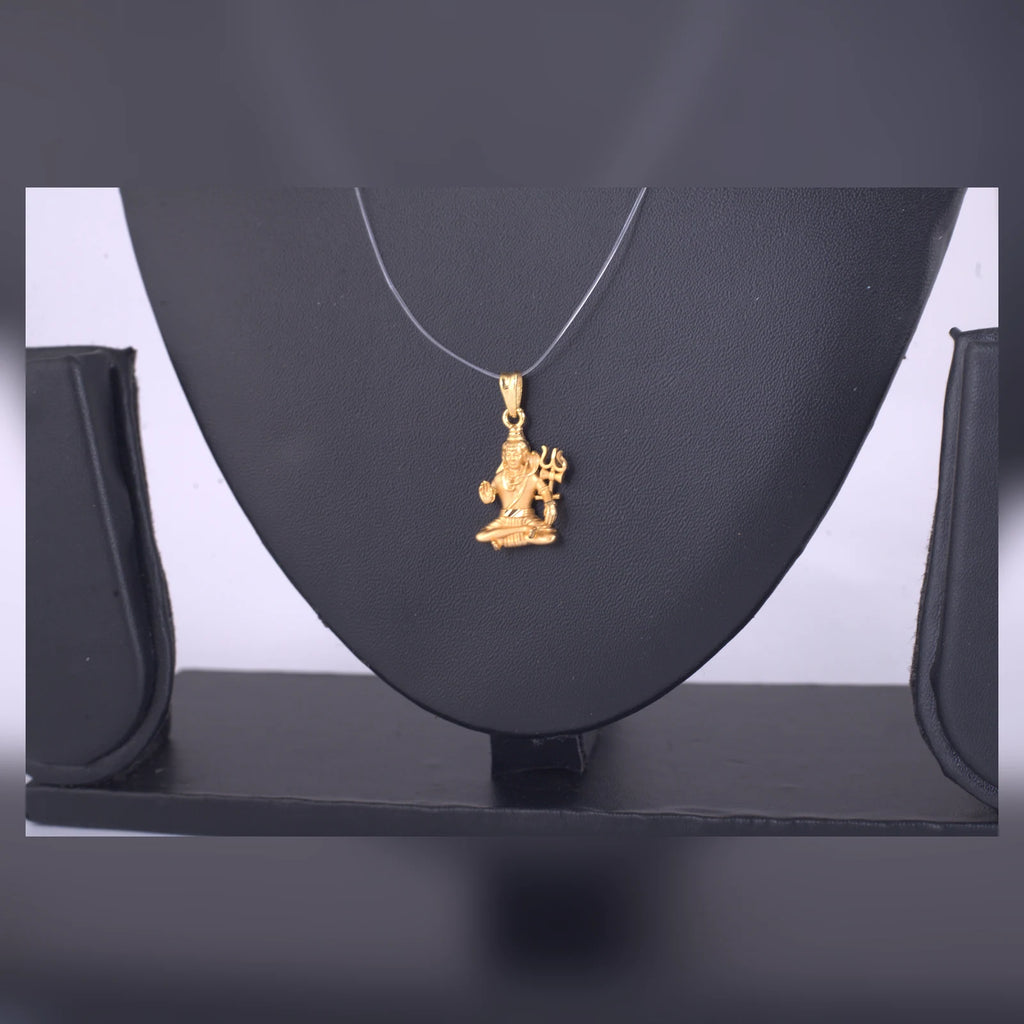 Gold-Tone Figurine Pendant Necklace — view A