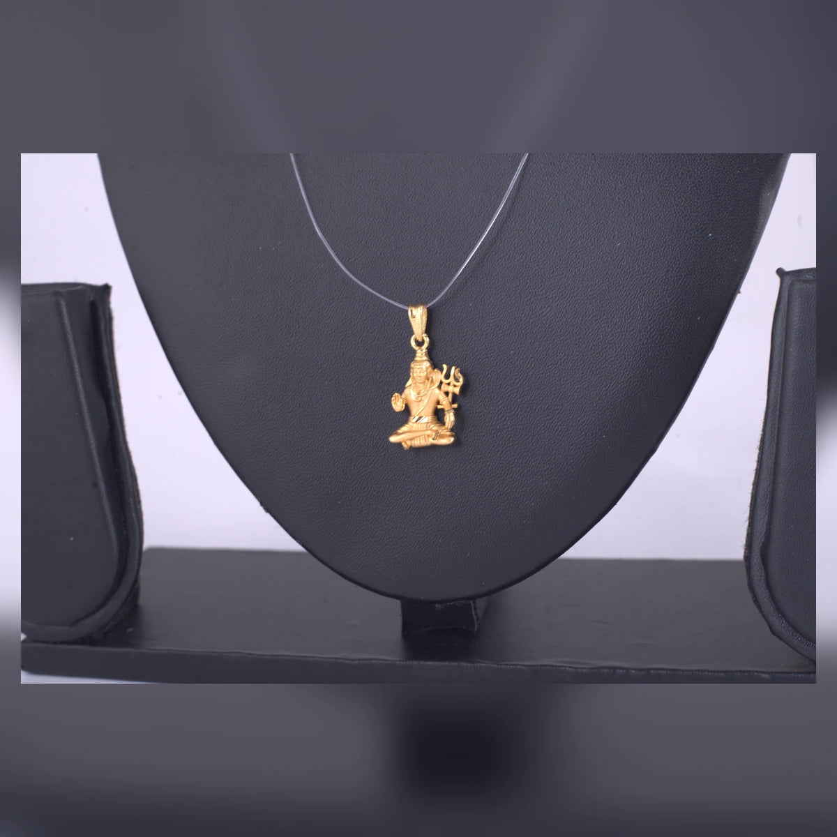Gold-Tone Figurine Pendant Necklace — view A