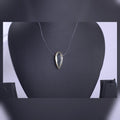 Clear Teardrop Stone Pendant Necklace — view A