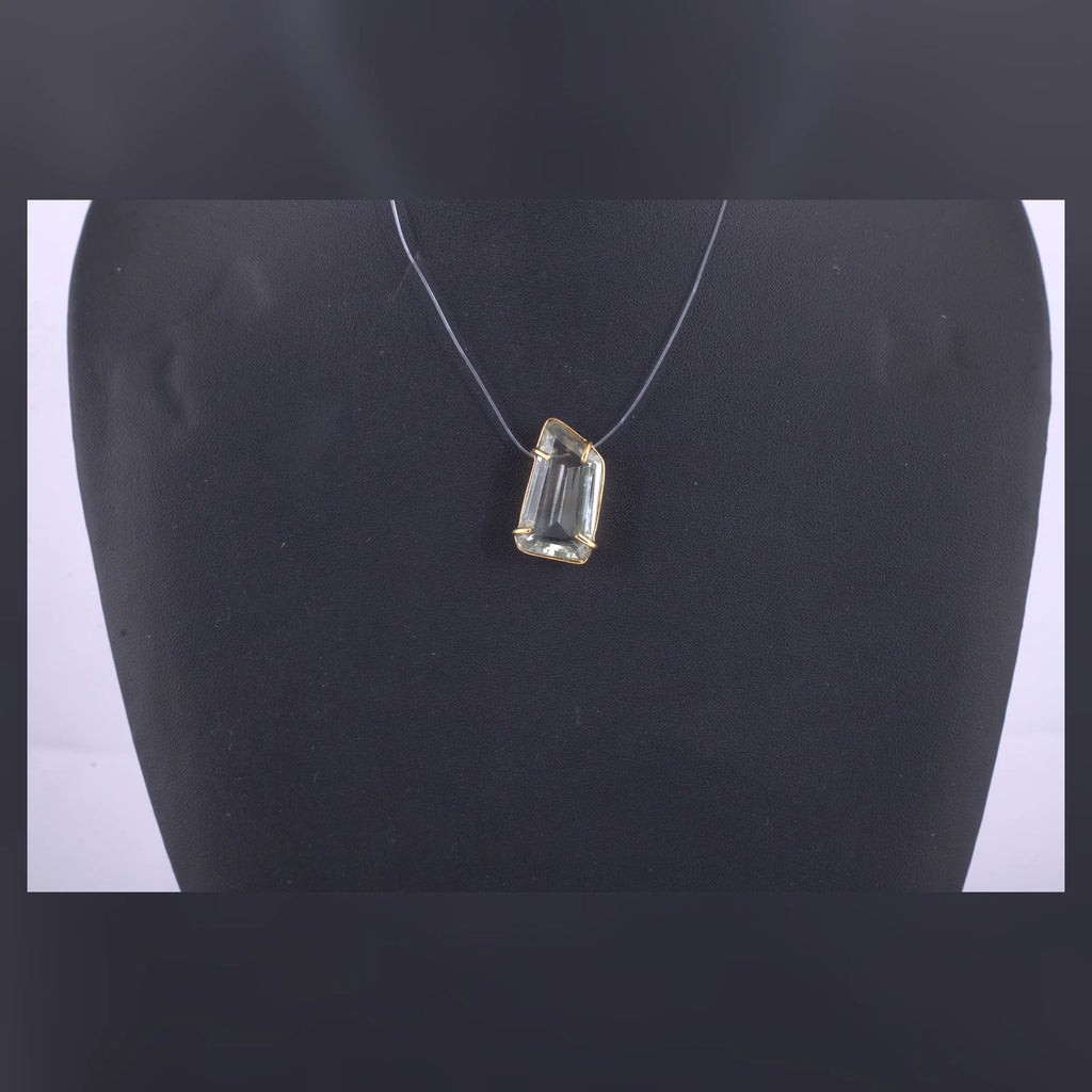 Geometric Stone Pendant Necklace — view D