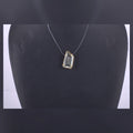 Geometric Stone Pendant Necklace — view D