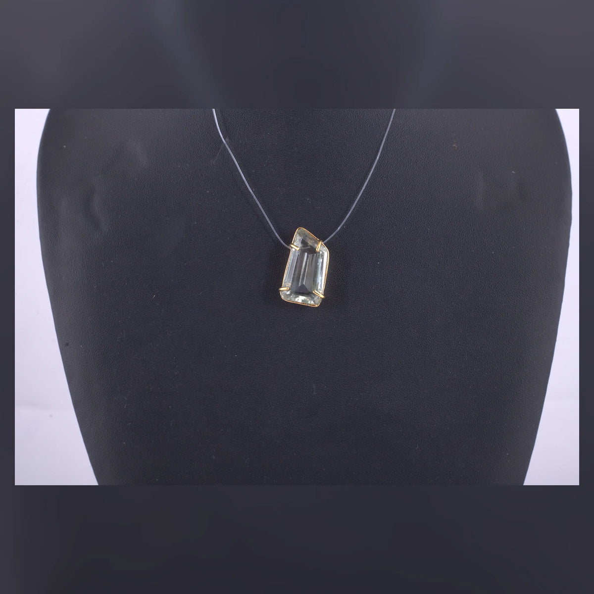 Geometric Stone Pendant Necklace — view D