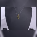 Gold-Tone Marquise Pendant Necklace — view D