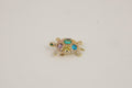 Multicolour Crystal Starfish Brooch with Gold-Tone Finish