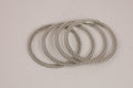 Silver-Tone Crystal Studded Cuff Bracelet