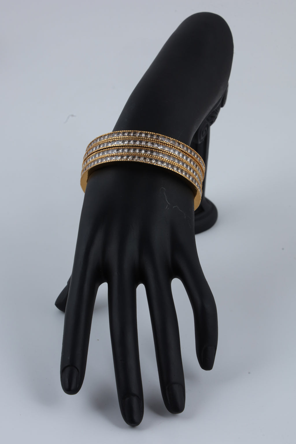 Gold-Tone Crystal Bangles