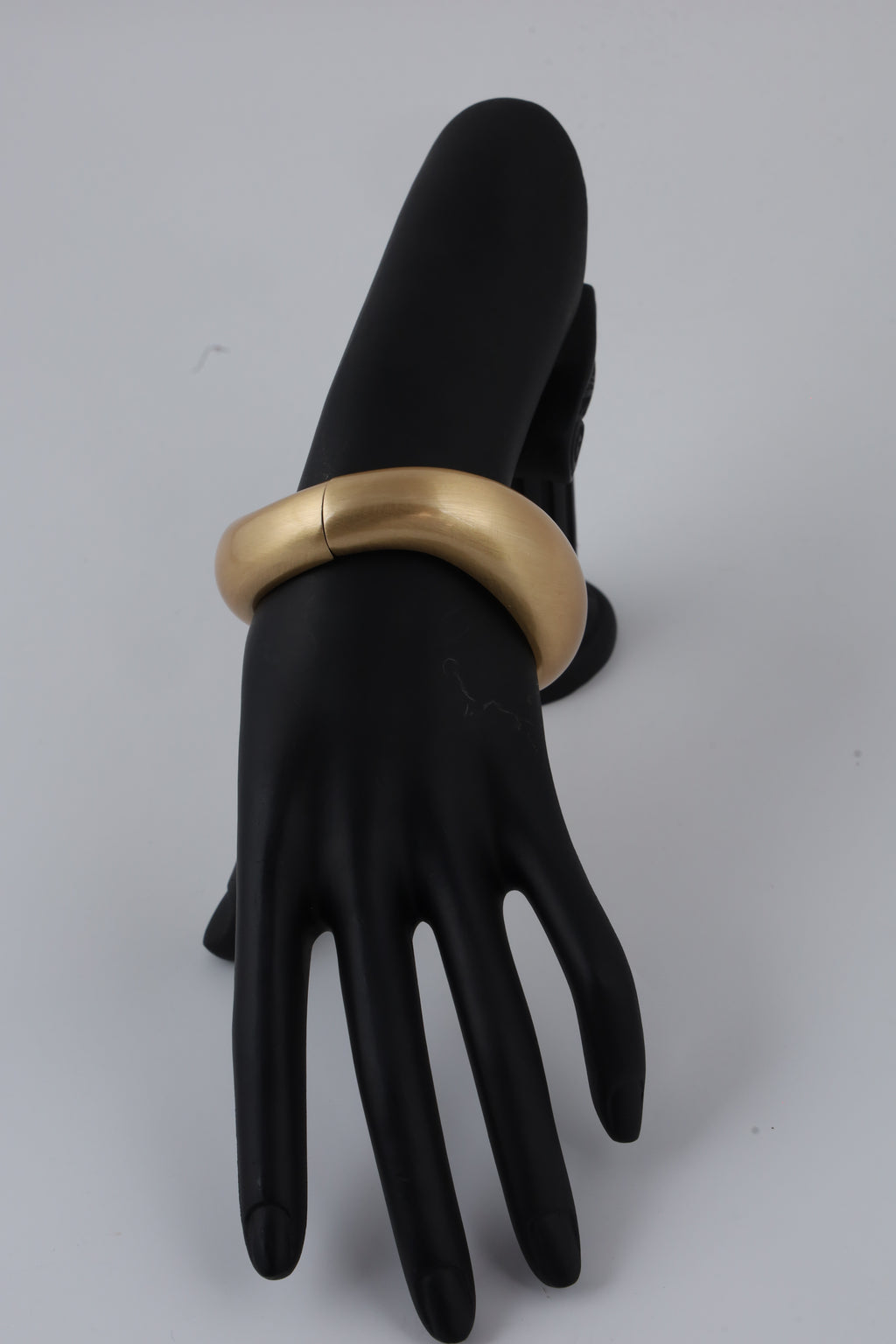 Gold-Tone Minimalist Sculptural Cuff Bracelet