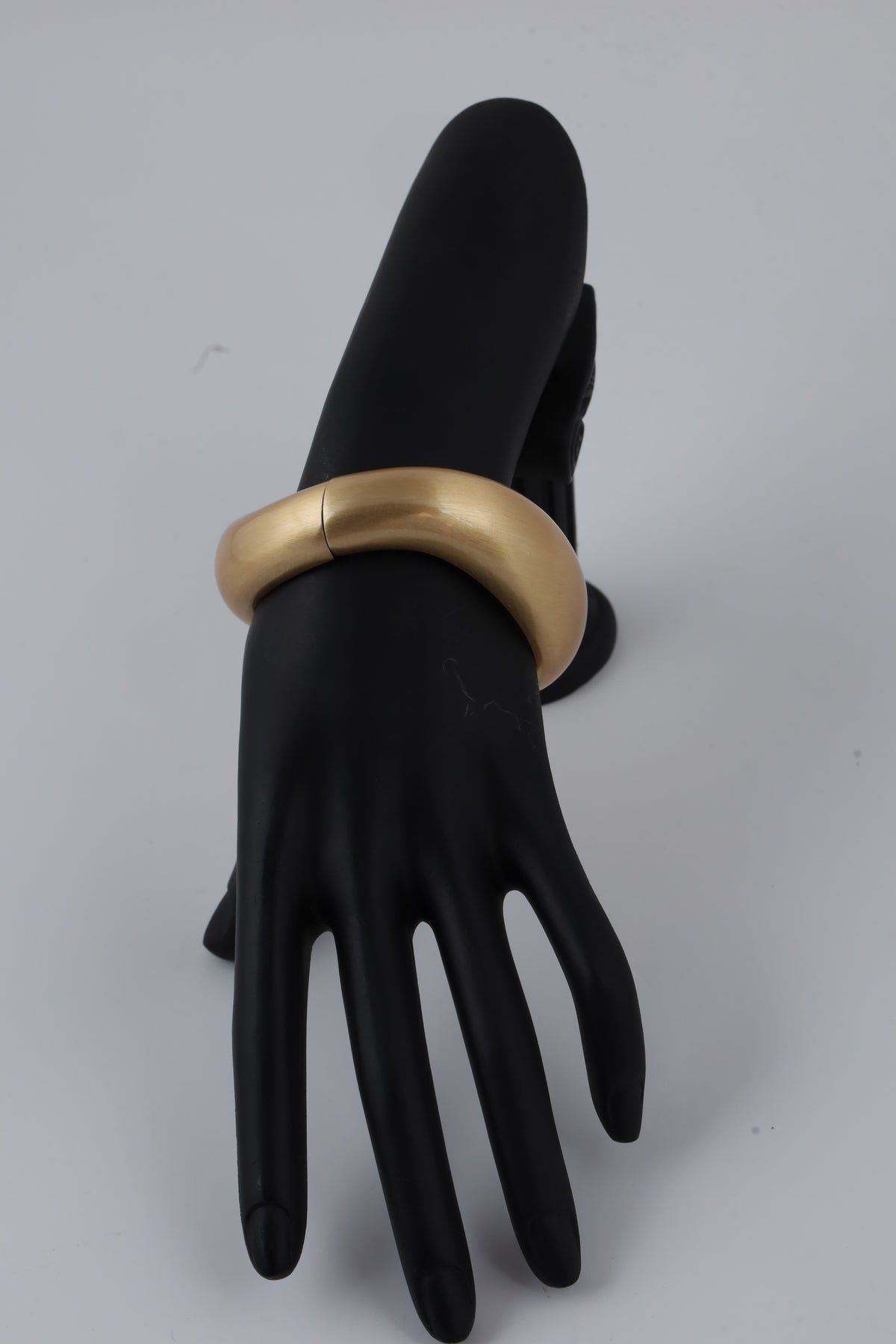 Gold-Tone Minimalist Sculptural Cuff Bracelet