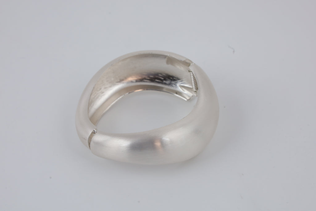 Silver-Tone Sculptural Cuff Bracelet