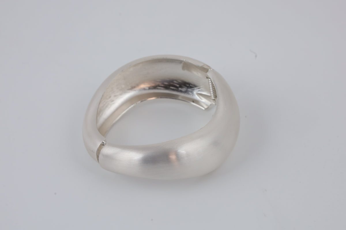 Silver-Tone Sculptural Cuff Bracelet