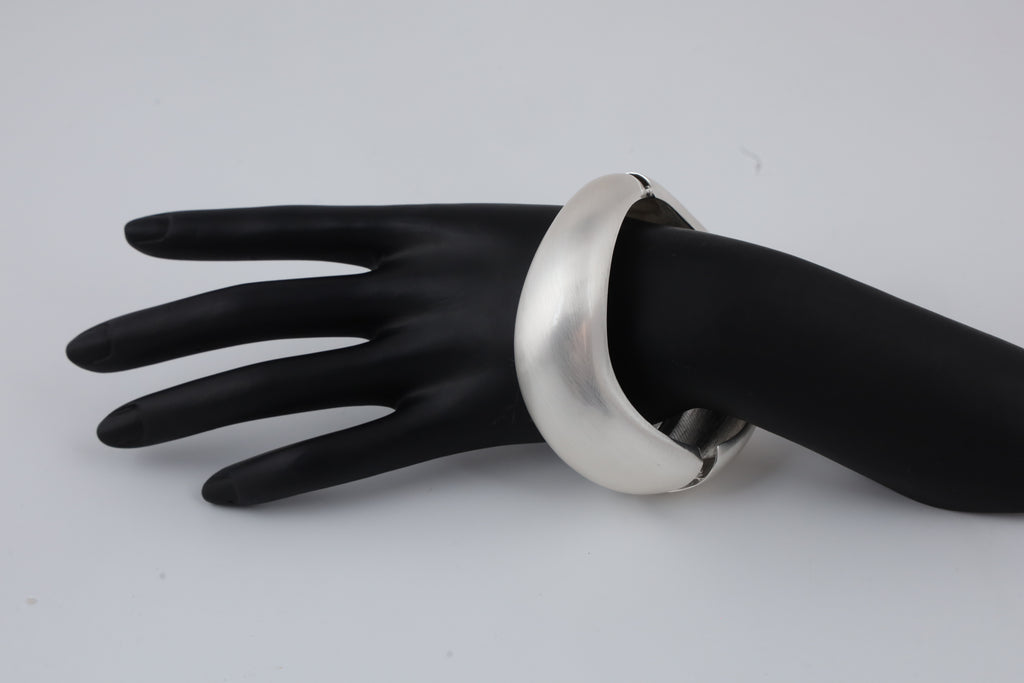 Silver-Tone Sculptural Cuff Bracelet