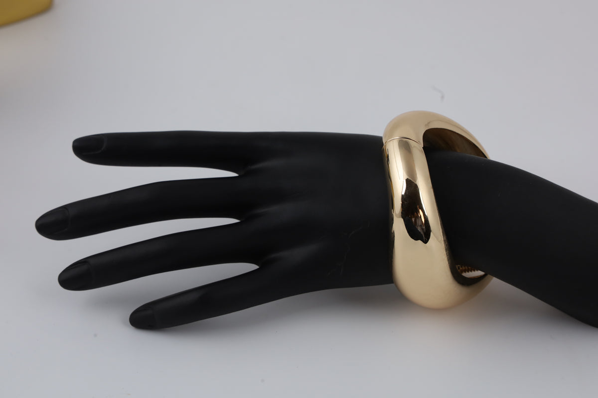 Gold-Tone Sculptural Cuff Bracelet