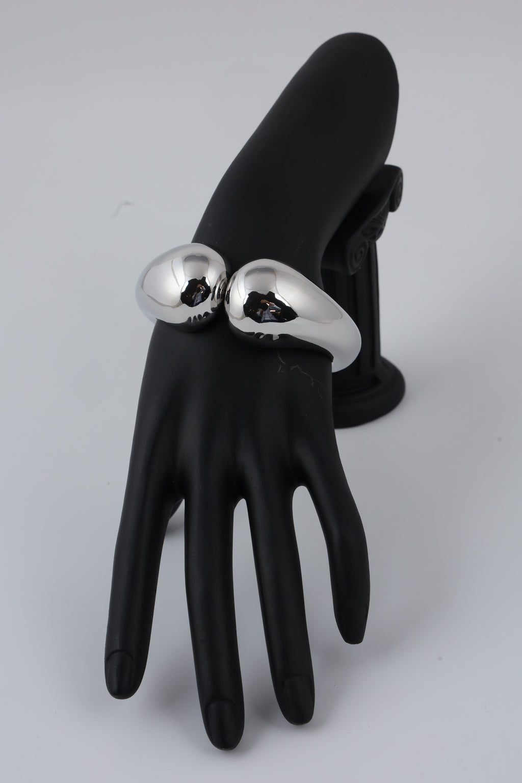 Silver-Tone Sculptural Cuff Bracelet