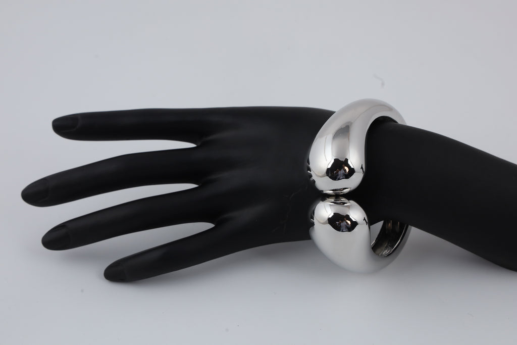 Silver-Tone Sculptural Cuff Bracelet