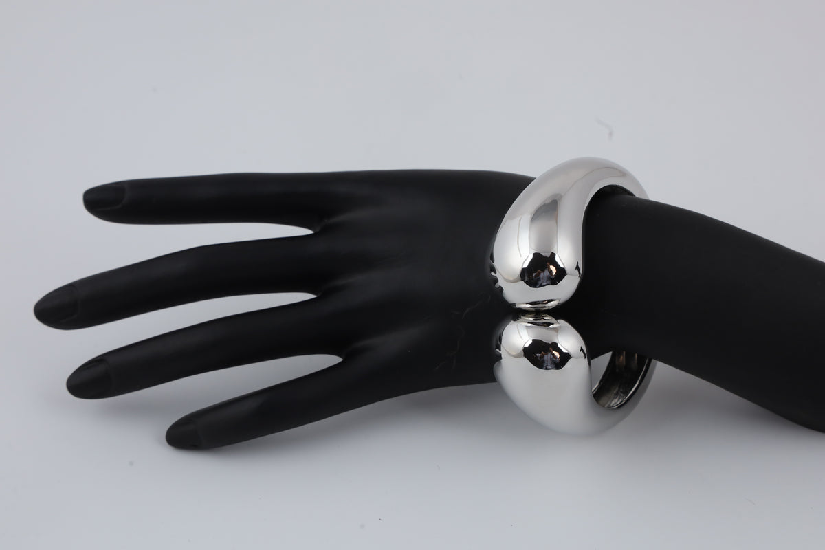 Silver-Tone Sculptural Cuff Bracelet