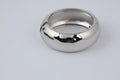 Silver-Tone Sculptural Dome Cuff Bracelet