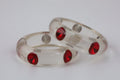 Ivory Bangle with Red Stones | Statement Jewellery
