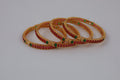 Red & Green Stone Gold Bangles Set