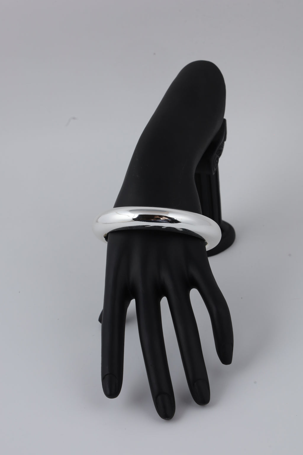 Silver-Tone Minimalist Bangle Bracelet