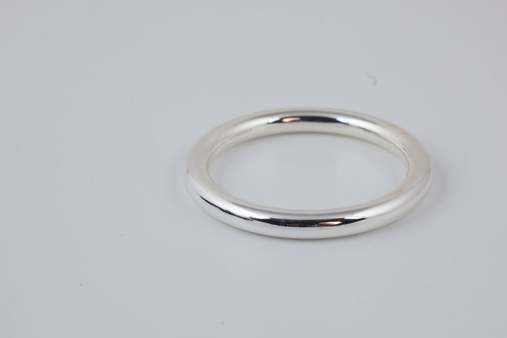 Classic Silver-Tone Slim Bangle