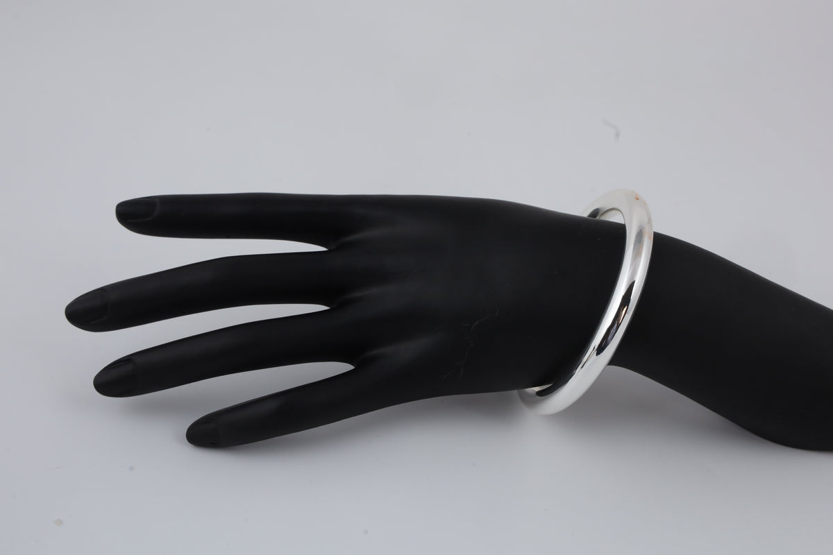 Classic Silver-Tone Slim Bangle