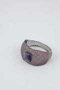 Purple Stone Crystal Cuff Bracelet