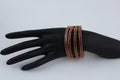 Ruby Red Gold-Plated Bangles