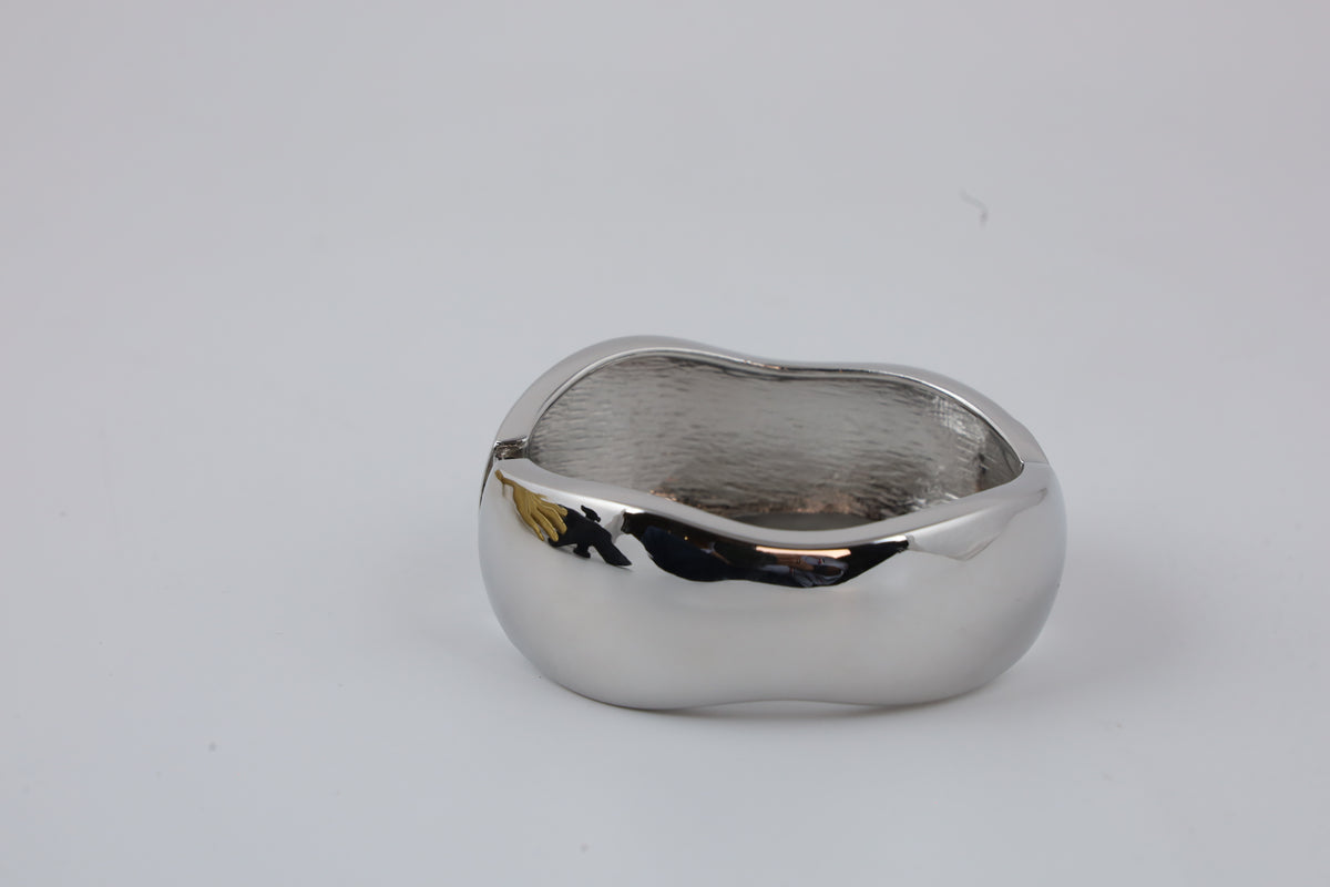 Silver-Tone Sculptural Cuff Bracelet