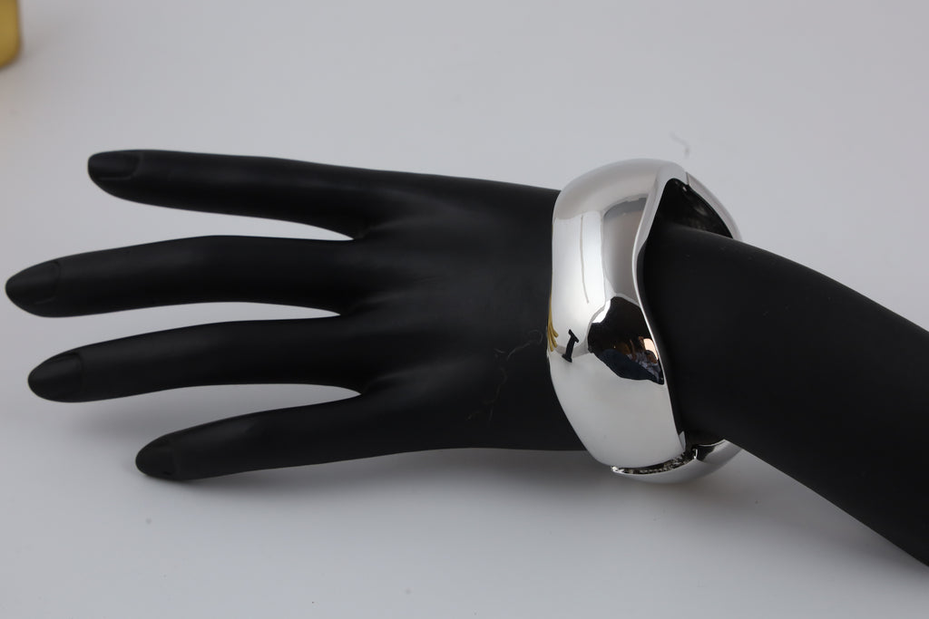 Silver-Tone Sculptural Cuff Bracelet