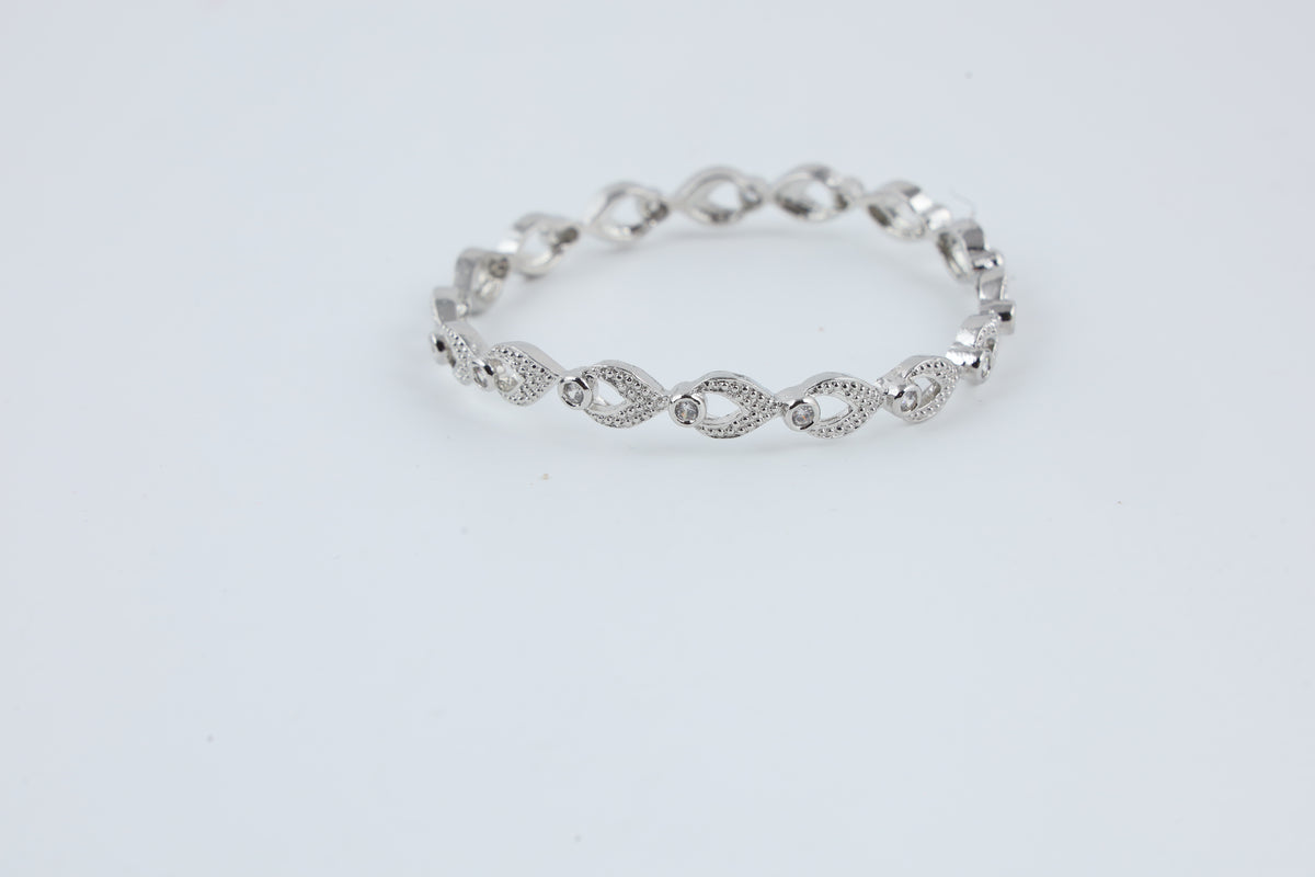 Silver-Tone Crystal Bracelet
