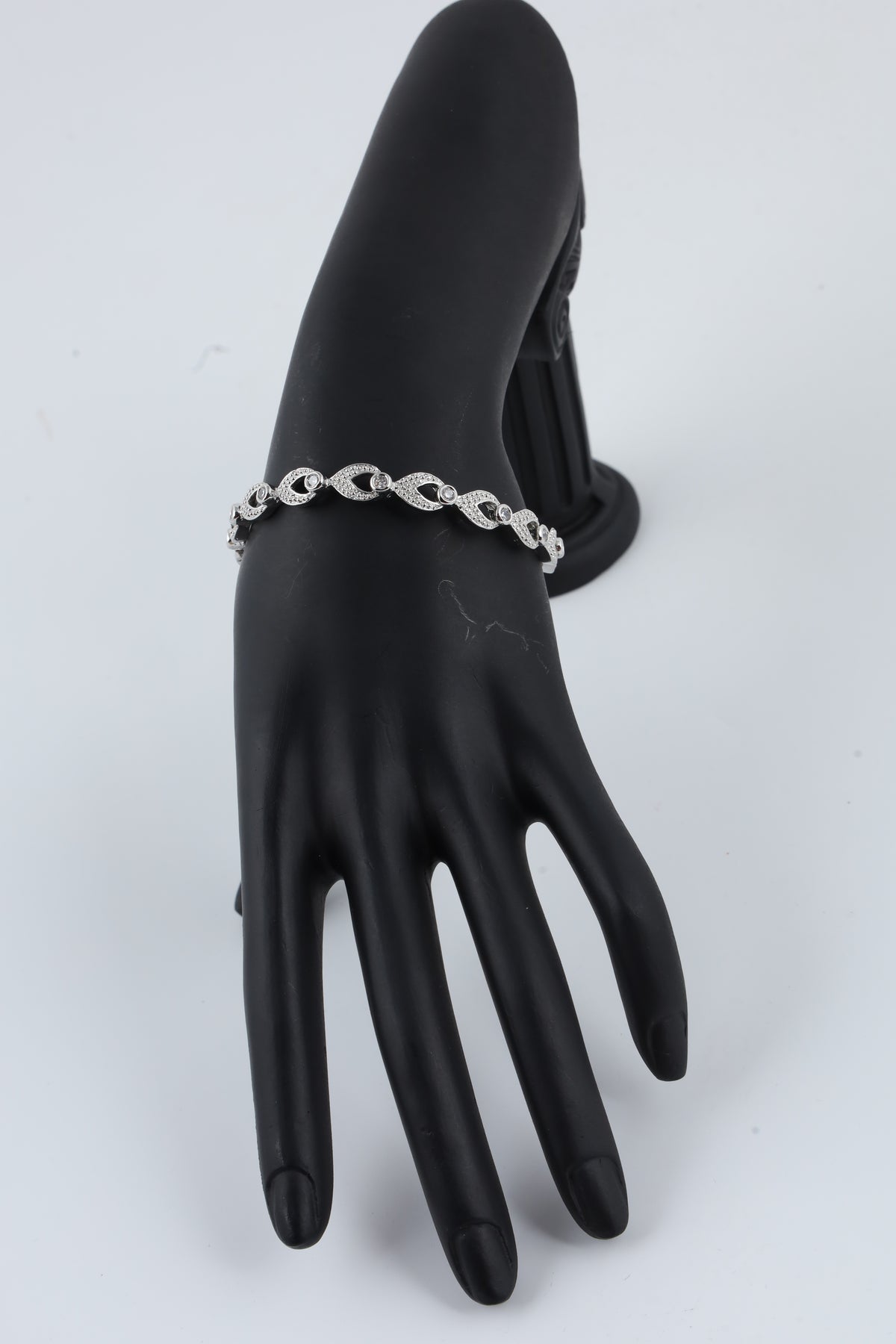 Silver-Tone Crystal Bracelet