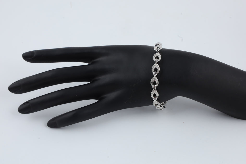 Silver-Tone Crystal Bracelet