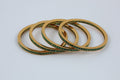 Green Stone Gold-Tone Bangles