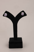 Lavender Crystal Stud Earrings