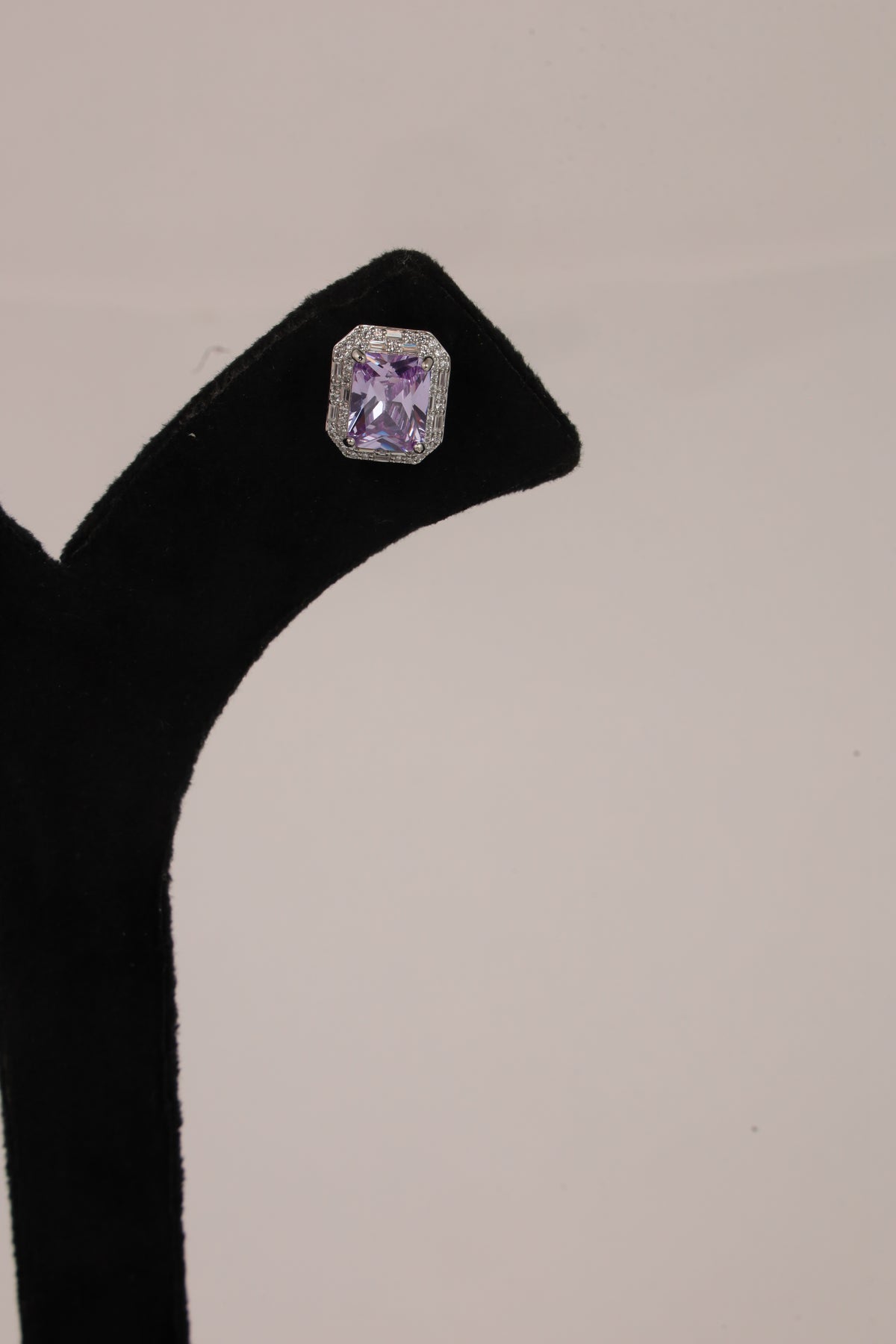 Lavender Crystal Stud Earrings
