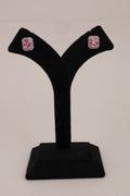 Pink Crystal Stud Earrings