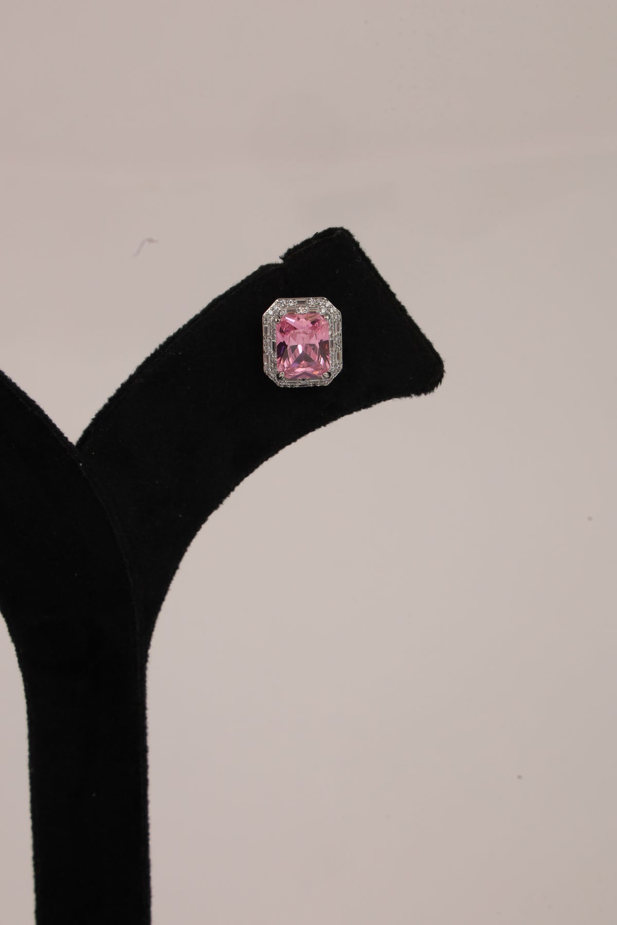 Pink Crystal Stud Earrings