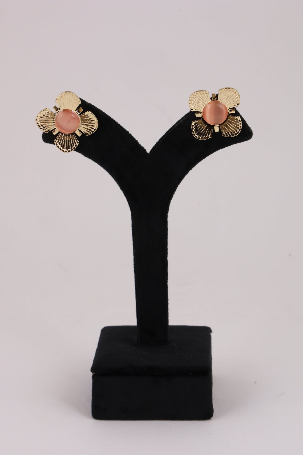 Rose Pearl Floral Stud Earrings