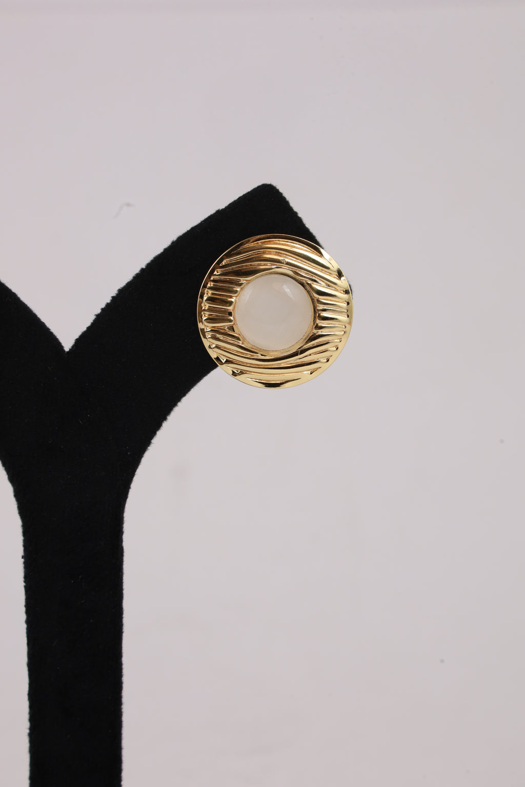 Golden Halo Mother-of-Pearl Stud Earrings