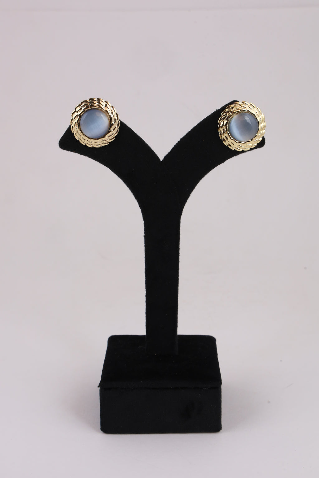 Blue Pearl Gold-Tone Rope Stud Earrings
