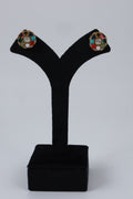 Floral Gemstone Stud Earrings for Women
