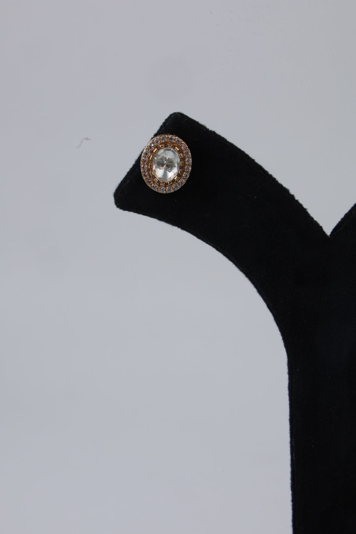 Pearl Halo Crystal Stud Earrings