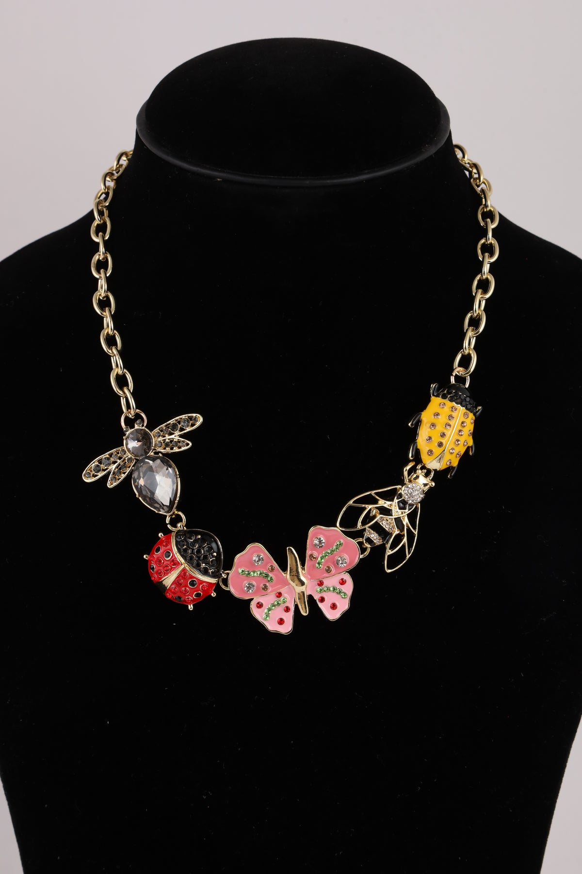 Butterfly & Ladybug Charm Necklace for Women