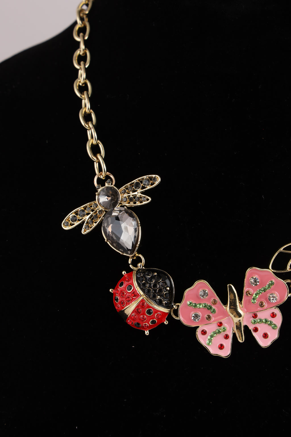Butterfly & Ladybug Charm Necklace for Women