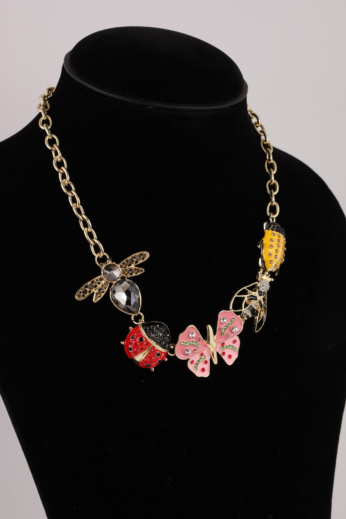 Butterfly & Ladybug Charm Necklace for Women