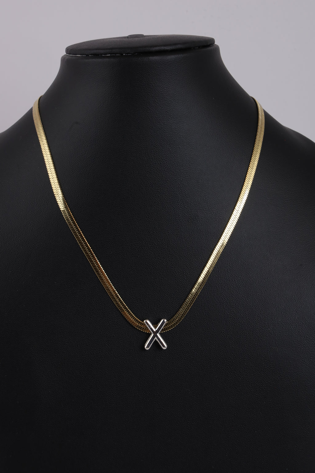 Gold-Tone X Pendant Necklace for Women