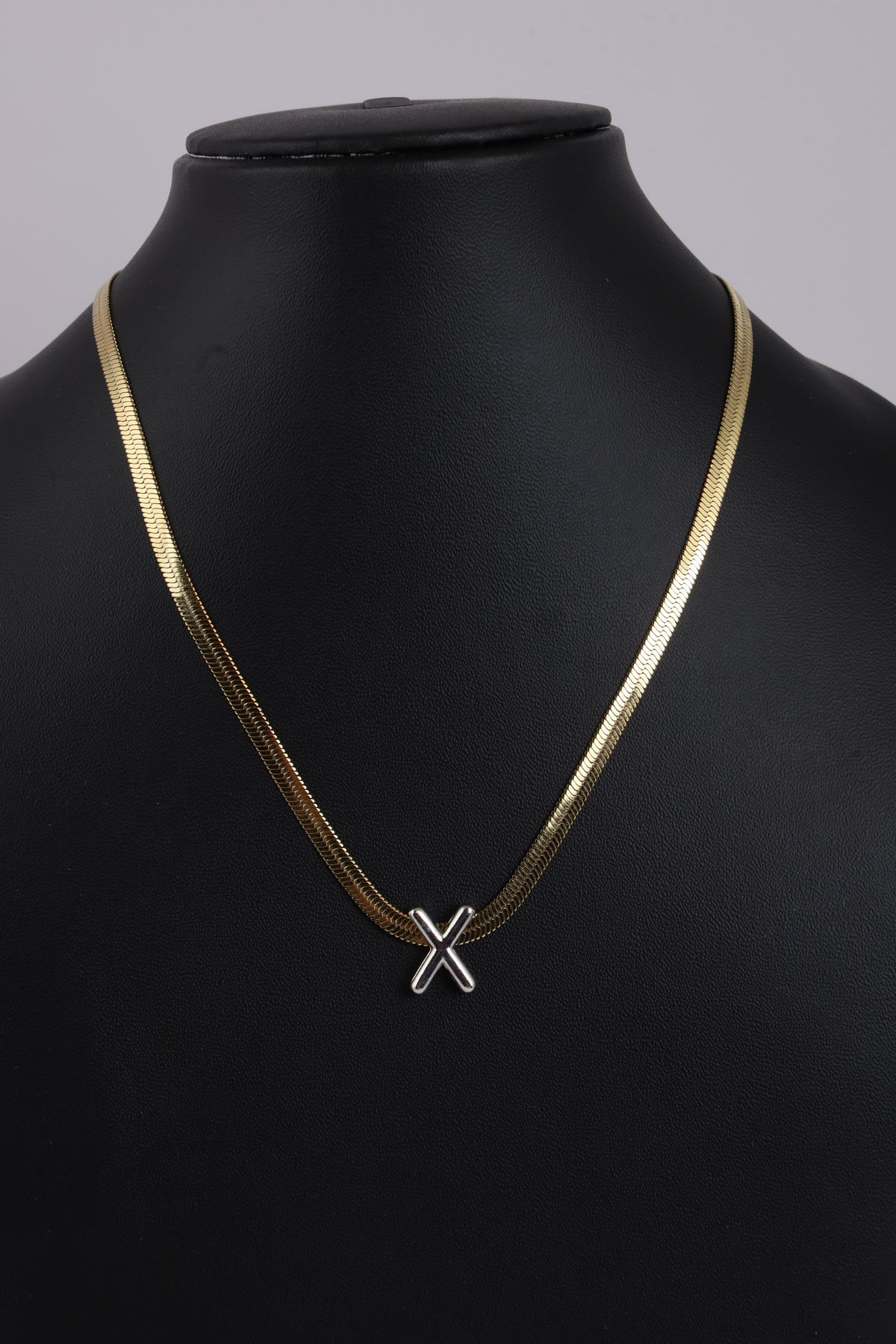 Gold-Tone X Pendant Necklace for Women