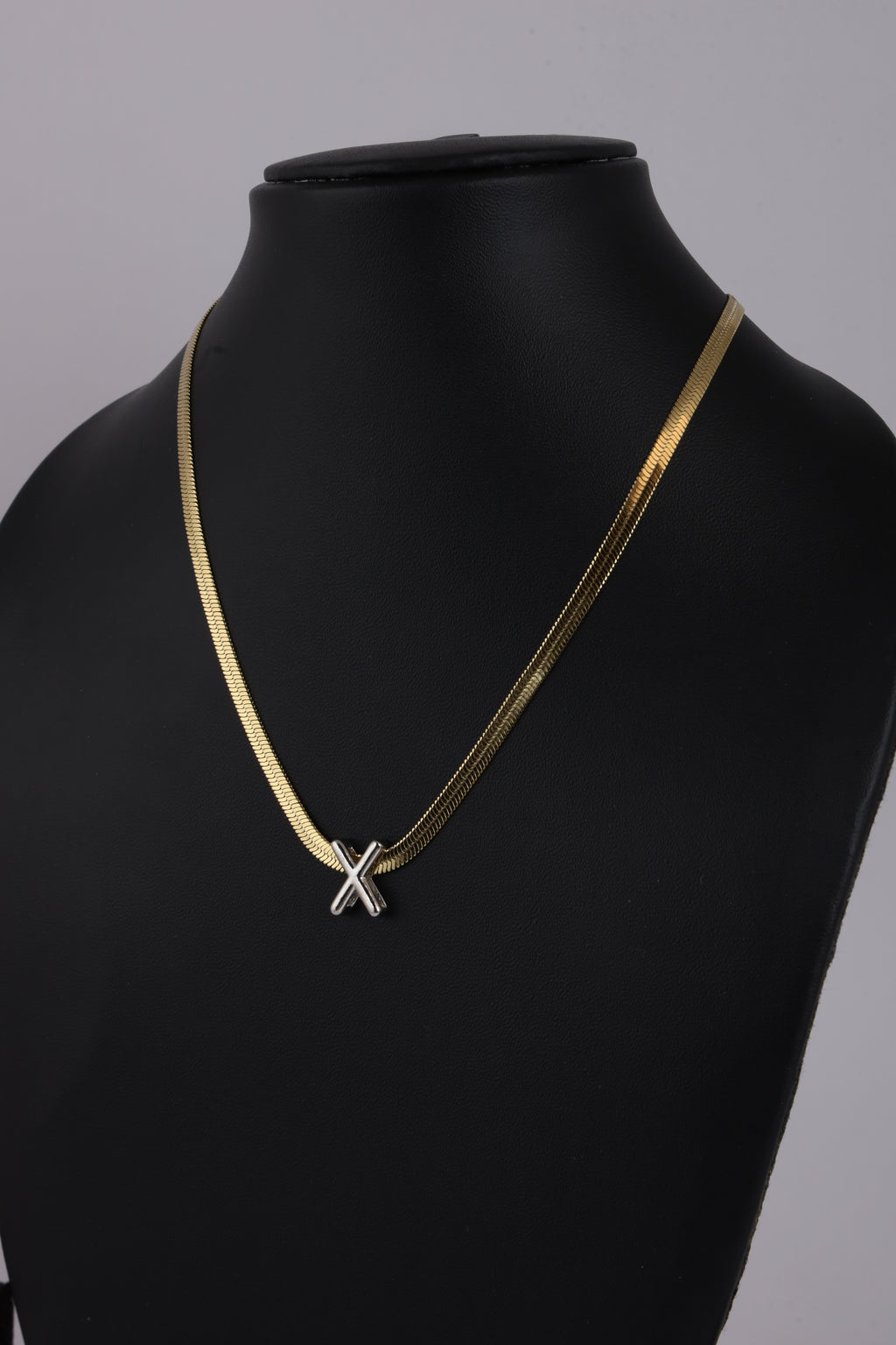 Gold-Tone X Pendant Necklace for Women