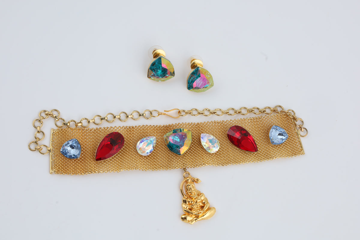 Multicolour Stone Choker Set | CHAKAI 137 JEWELS