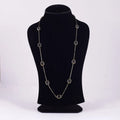 Gold Tone Geometric Link Necklace — view A